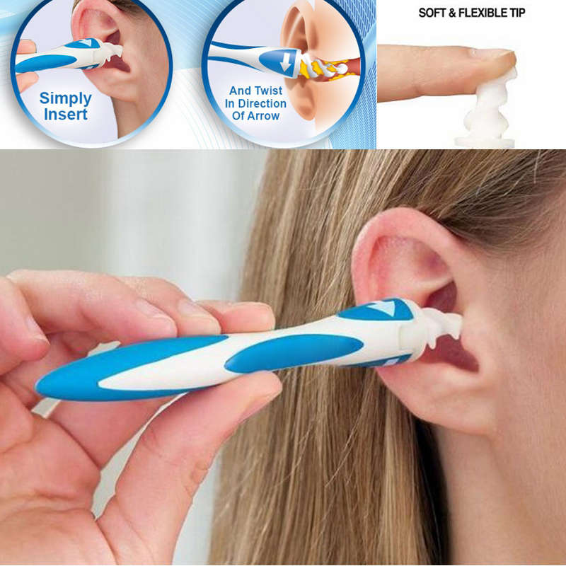 Soft Safe Earwax Removal Swab Spiral Ear Pick Cleaner Remover Stick Earpick
