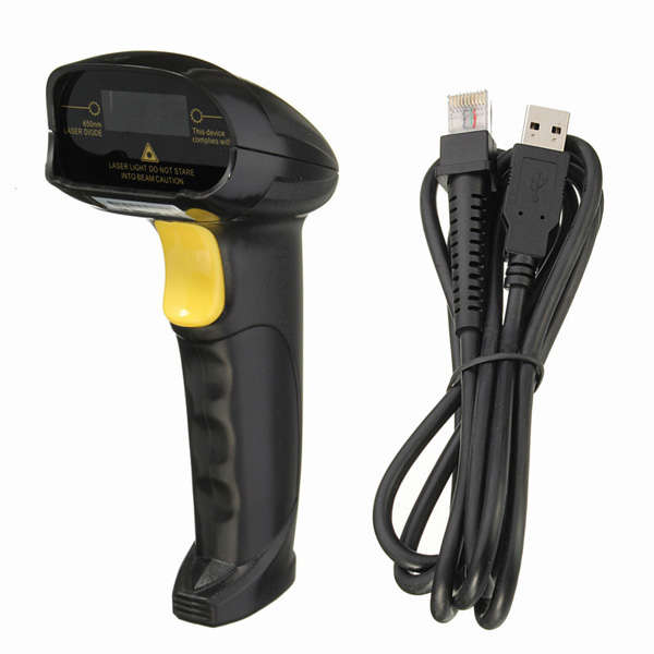 Black USB Handheld Laser Barcode Bar Code Scan Reader Scanner