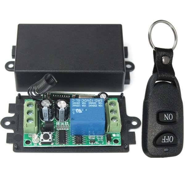 DC 12V 10A Relay 1CH Wireless RF Remote Control Switch Transmitter + Receiver
