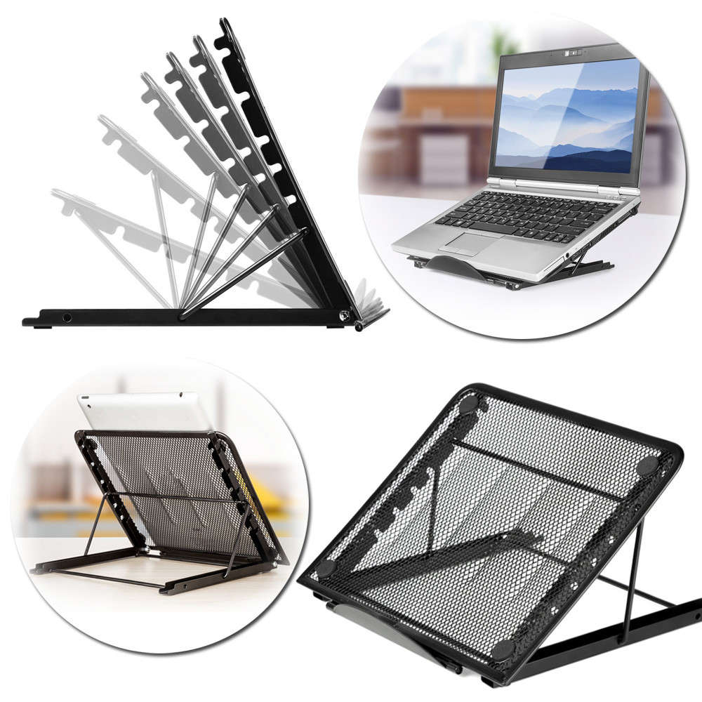 Multi-functional Mesh Ventilated Adjustable Desktop Laptop Stand Radiator Table