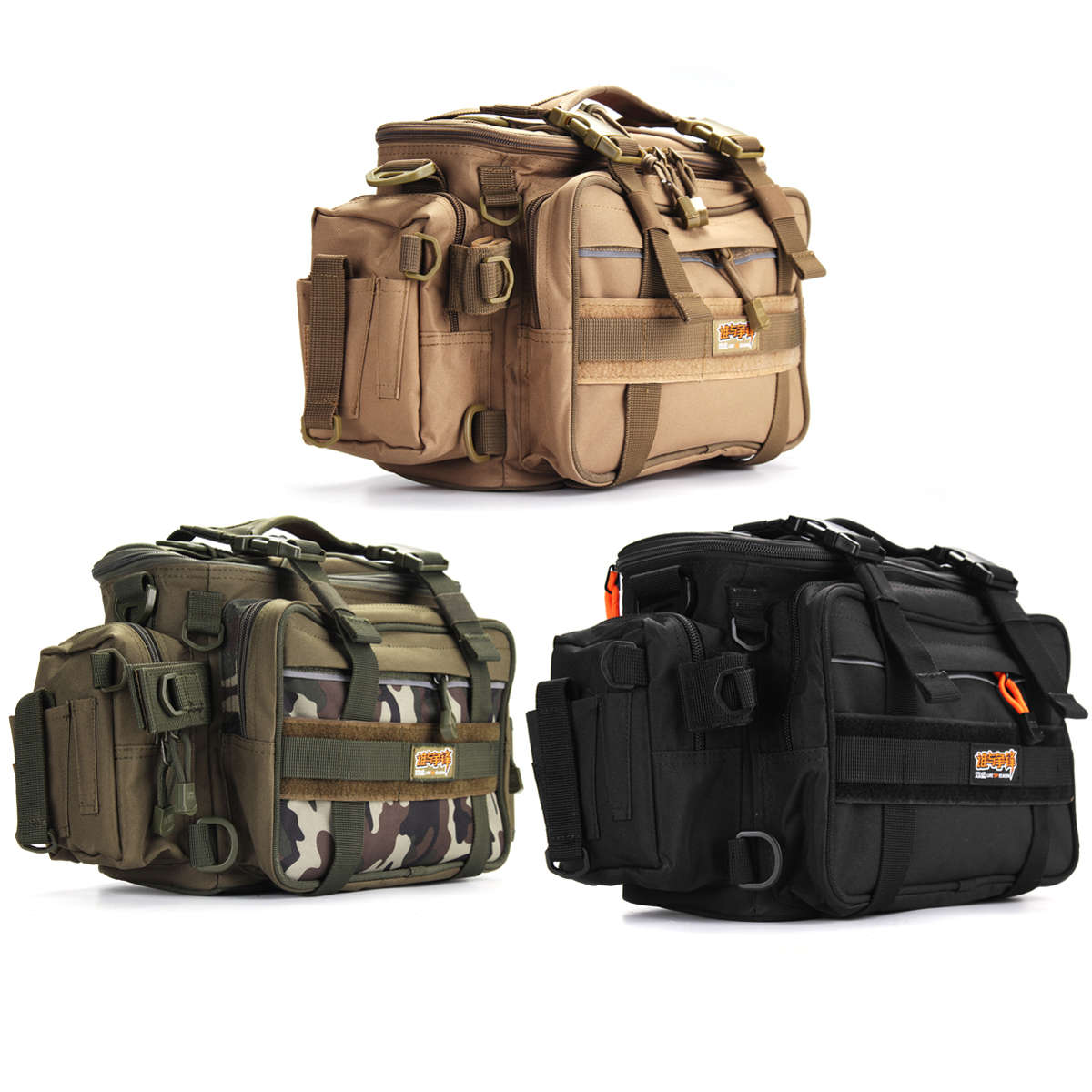 Outdoor Portable Fishing Bag Water Resistant Backpack Multifunctional Bag Salt/
