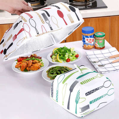 Food Cover Keep Warm Vegetable Cover Folding Aluminum Foil Cover Dishes Insulat