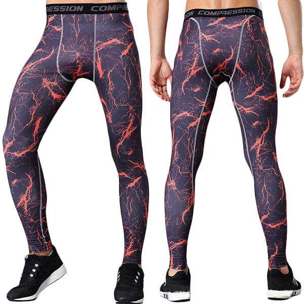 Male Sports Fitness Camouflage Tight Pants Compression Running Training Speed D