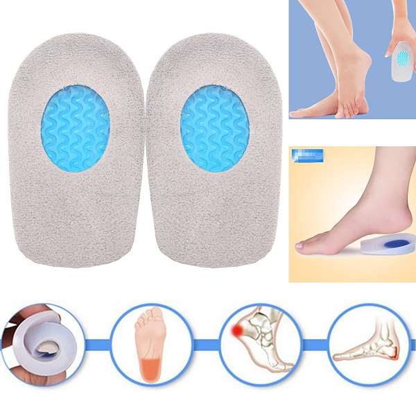 1 Pair of Plantar Fasciitis Heel Cushion Soft Gel Heel Support Pad For Fast Hee