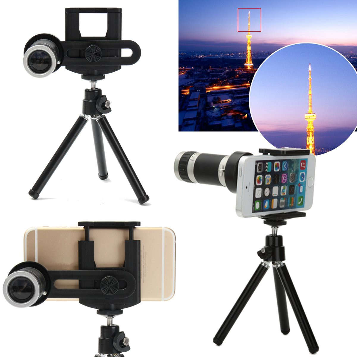 Camera Lens Kit For Apple Samsung 8X Zoom Camera Telephoto Telescope Lens/Tripo