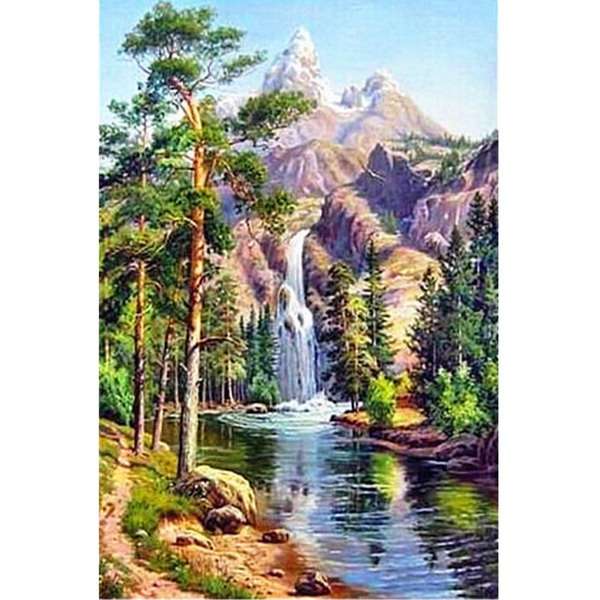 16x12 Inches 5D Diamond Painting Landscape Scenery Craft DIY Cross Stitch Home