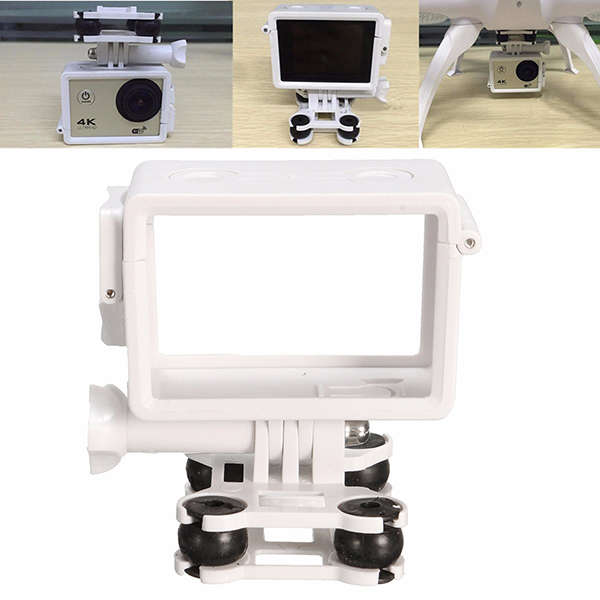 White Shockproof Camera Holder Mount For GoPro SJCAM Syma X8C X8W X8G Quadcopter