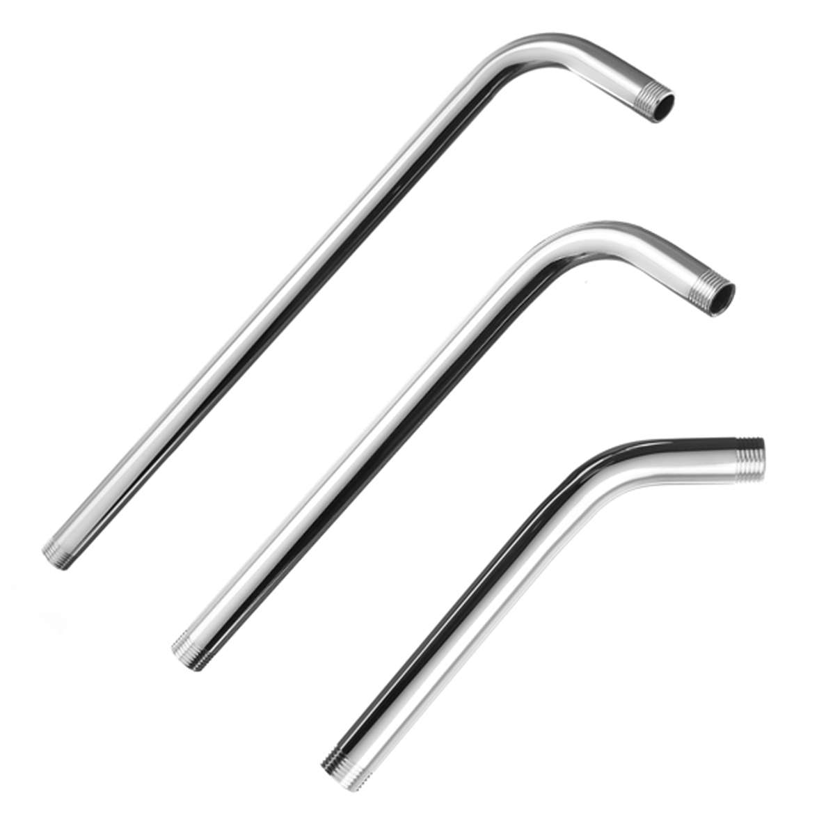 20/40/50cm Square Chrome Wall Mount Shower Extension Arm for Bathroom Rain Show