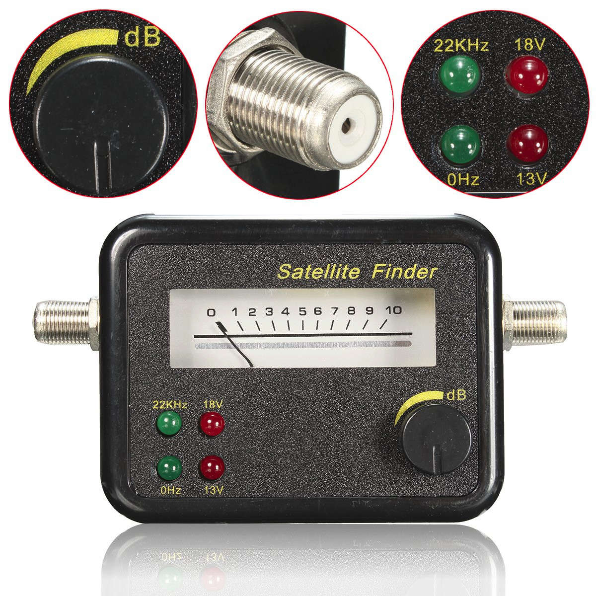 Mini Digita LCD Display Satellite Signal Tester Finder Meter TV Receiver 13-18V