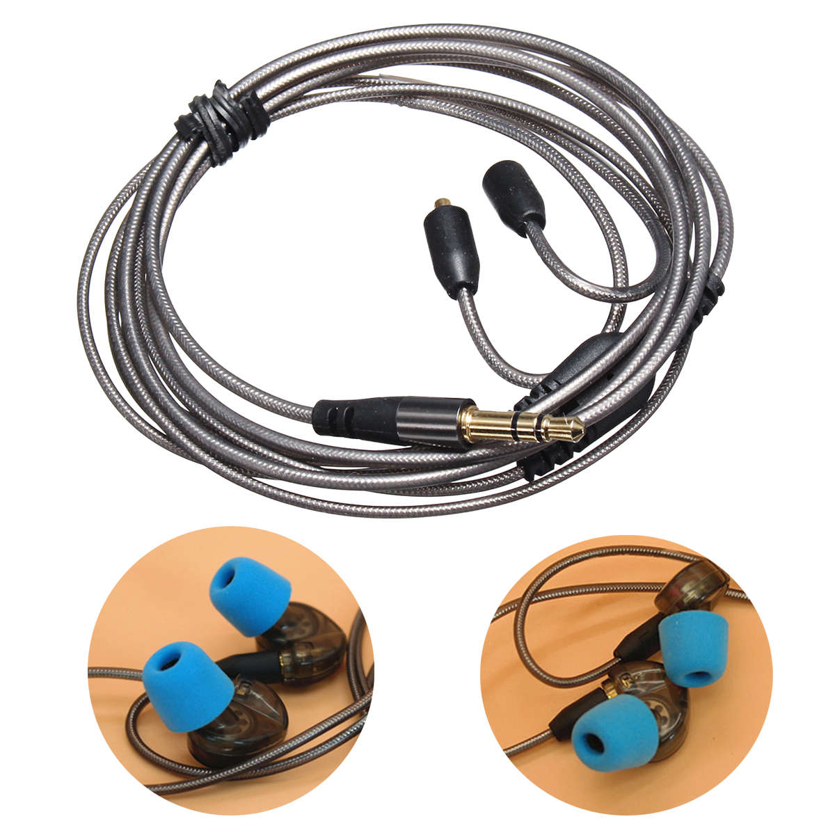 DIY 3.5mm Earphone Audio Cable Replacement for Shure Headphone SE215/315/425/53