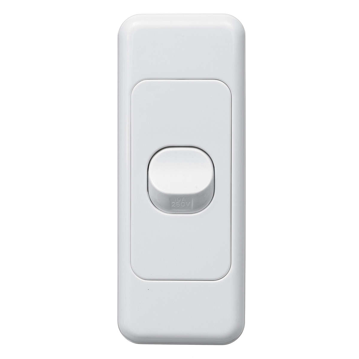 250V 10A 1 Gang Architrave Light Switch Rocker Switch Wafer Series Double Poles