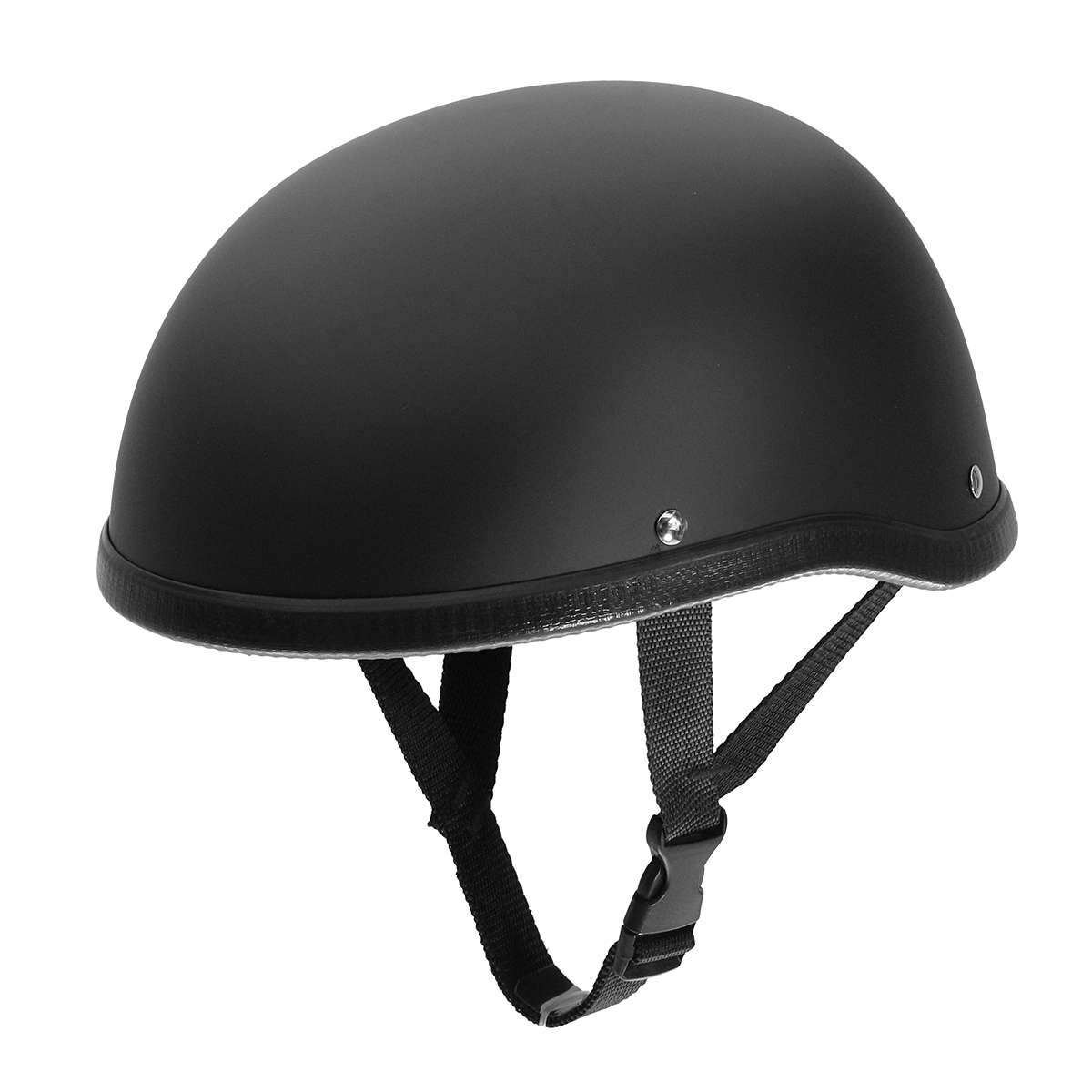 Motorcycle Helmet Vintage Half Face Cap Matte Black For Harley Chopper