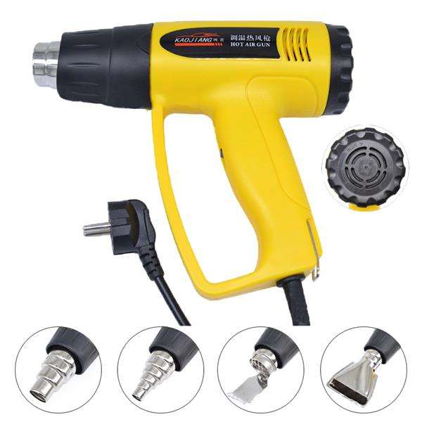KaoJiang 2000W 220V Heat Gun Industrial Electric Hot Air Gun EU Plug 4 Nozzles