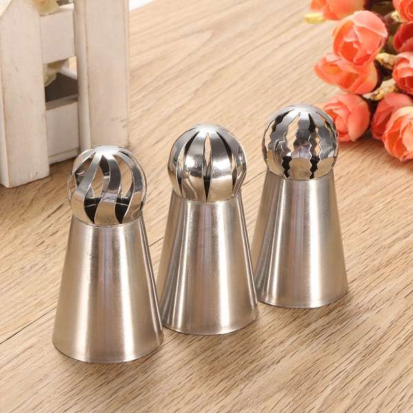 3PCS DIY New Russian Style Tulip Icing Piping Nozzles Cake Decorating Tool Set