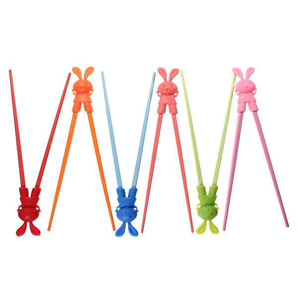 Baby Children Cartoon Style Chopsticks Easy Fun Learning Helper
