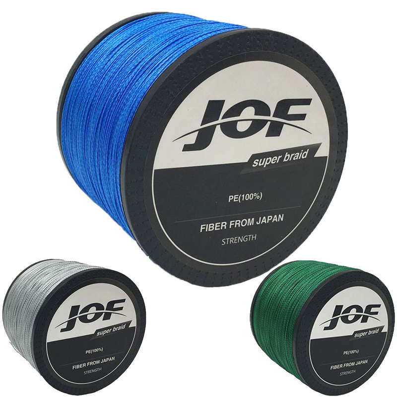 JOF 1000M PE Braided 4 Strands 12-70 LB High Sensibility Super Strong Fishing L