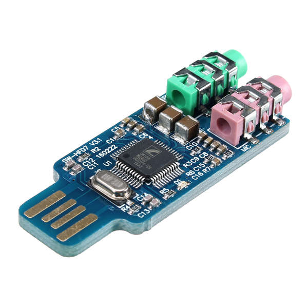 3Pcs Free Drive USB Sound Card Notebook Computer External Sound Card Module USB