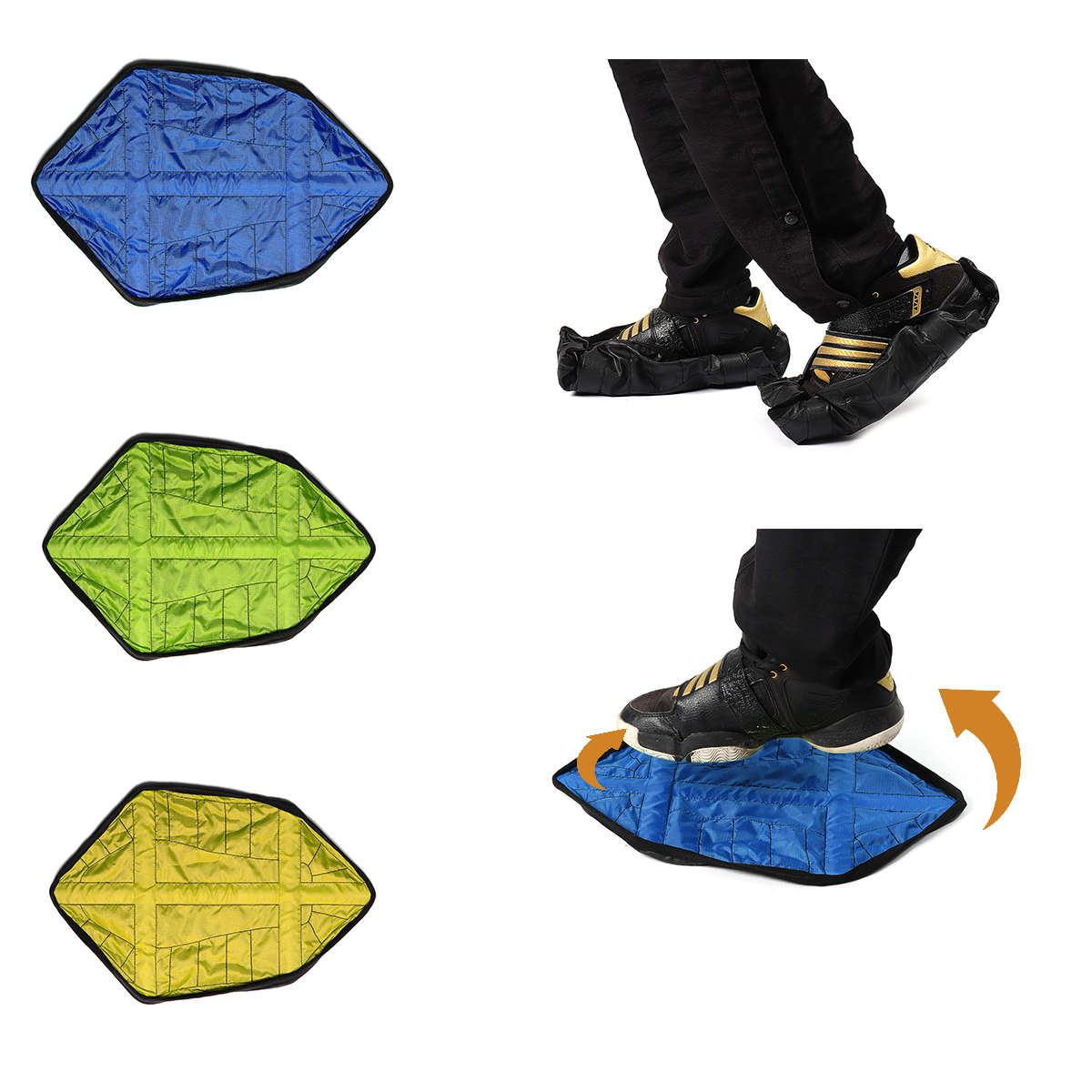 1Pair Reusable Automatic Overshoes Fast Shoe Covers Sock Auto-Package Hand-Free