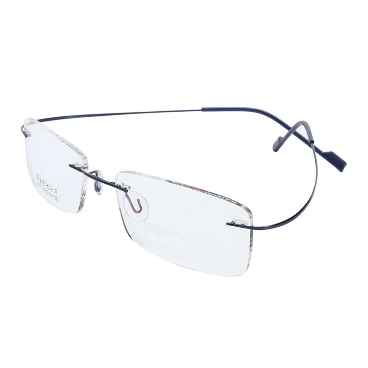 Hingeless Rimless ¿¿-Titanium Flexible Eyewear Eyeglasses Frame Plain Lens