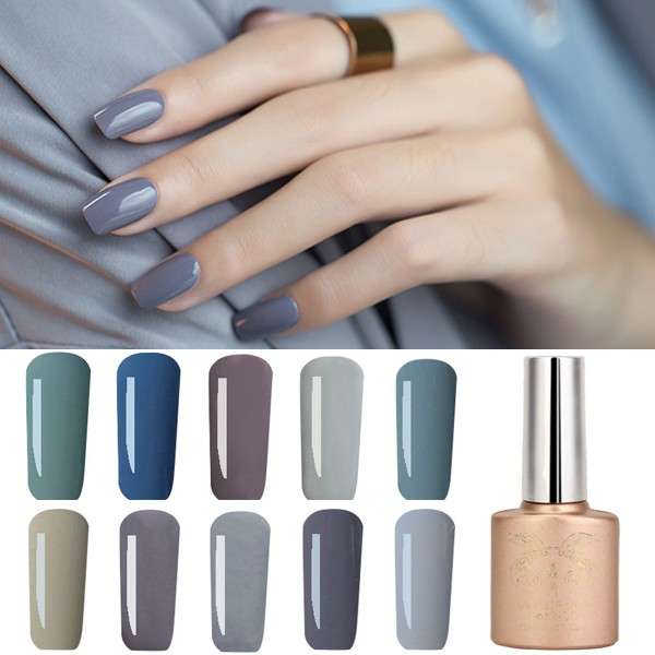 12 Colors Gray Color System Nano Nail Art UV Gel Polish Soak-off