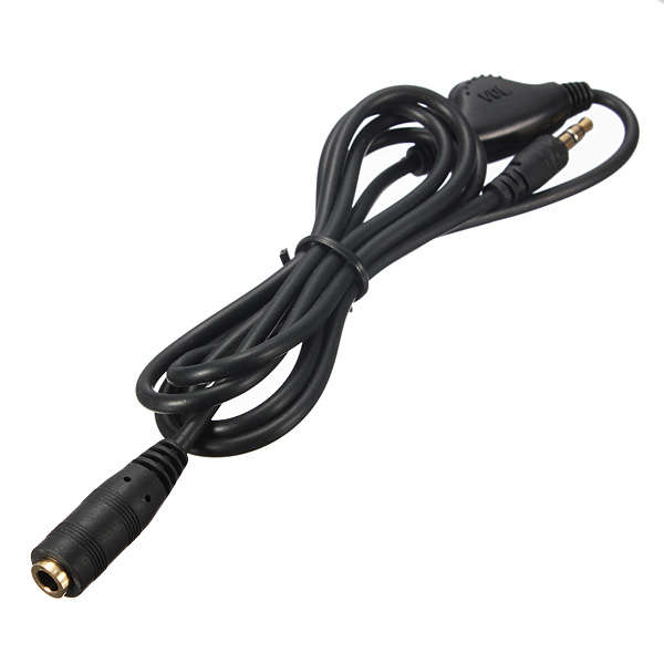 Earphone In-Line Volume Control Cable Audio Stereo Extension Adapter