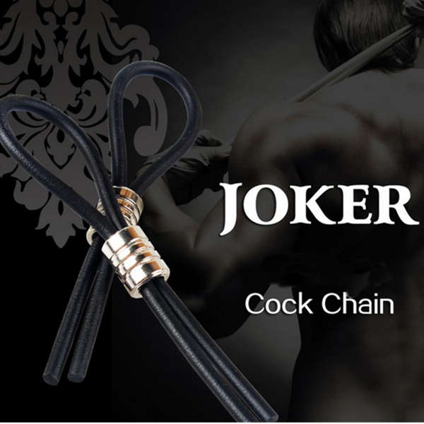 JOKER Cock Chain Time Delay Adjustable¿¿Penis Rings Lock Sex Product For Men