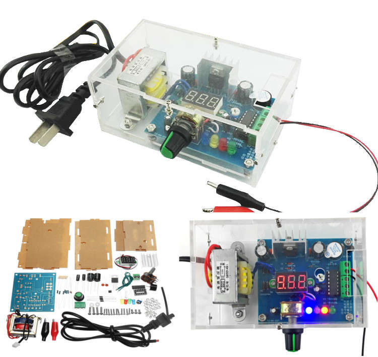 DIY AC 220V to DC 1.25V-12V LM317 Adjustable Power Supply Module Kit With Housi
