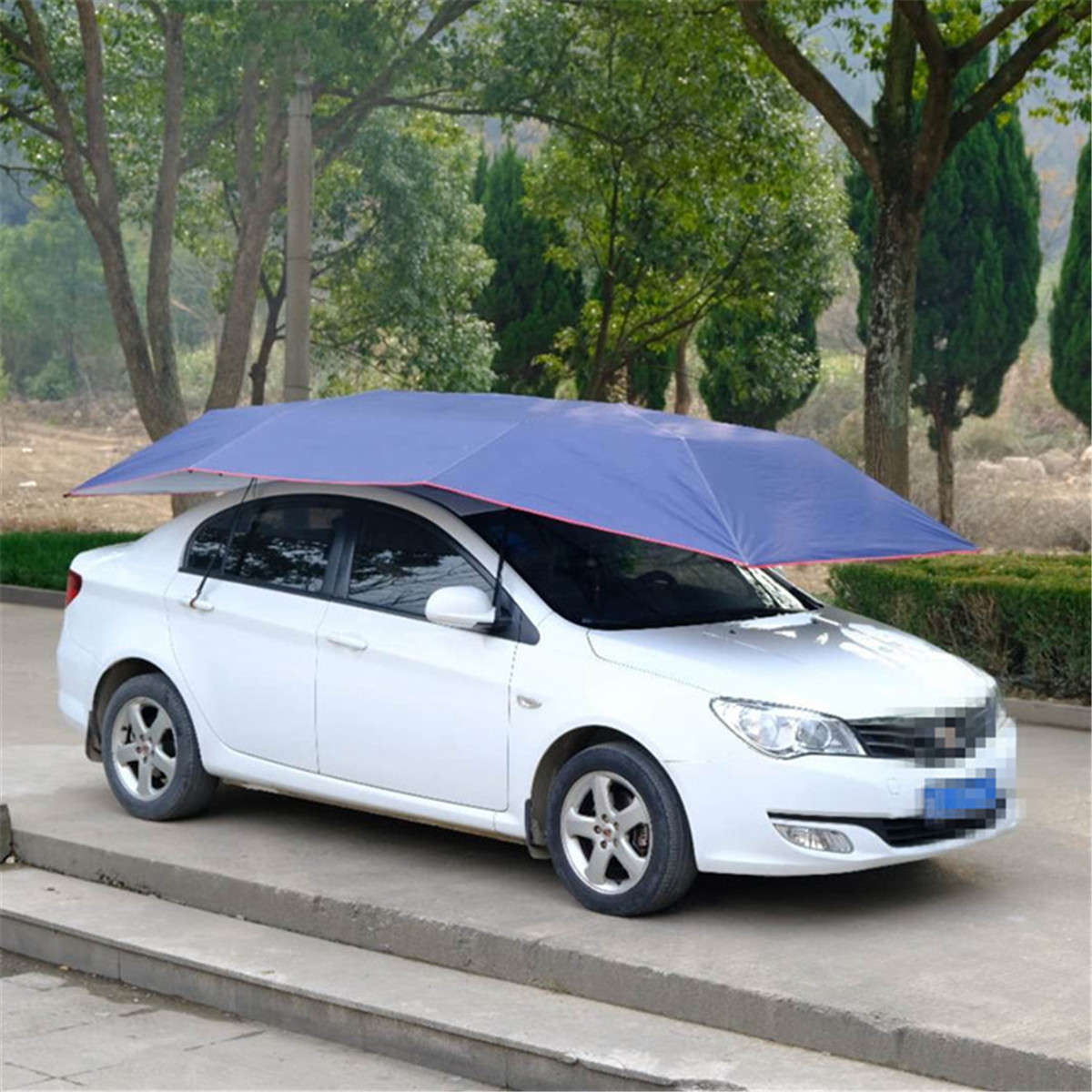 Semi-automatic Car Umbrella Tent Remote Control Operated Waterproof Anti UV
