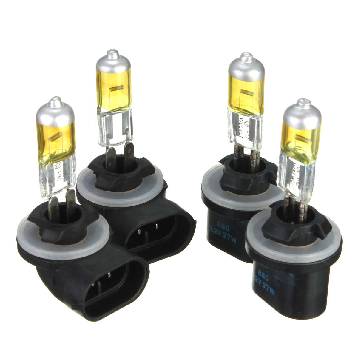 A Pair of 880 881 HID Xenon Light Bulbs Lamps DC12V Yellow 3000K-3500K