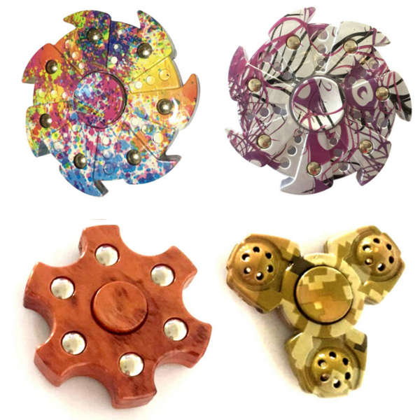 ECUBEE Colorful EDC Hand Spinner Gadget Bearing Fidget Tri-Spinner Finger Focus