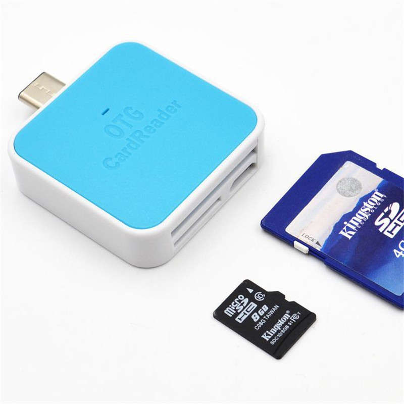Multifunctional Type-C to SD Micro SD TF Card OTG Memory Card Reader for Samsun