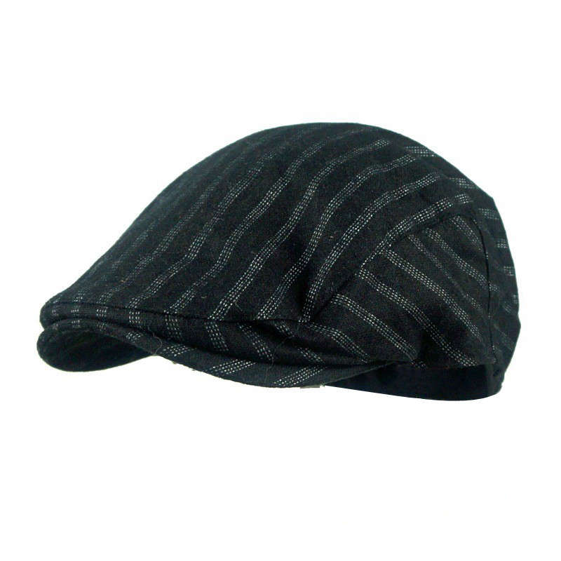 Men Herringbone Tweed Gatsby Newsboy Cap Cotton Ivy Golf Hunting Driving Flat C