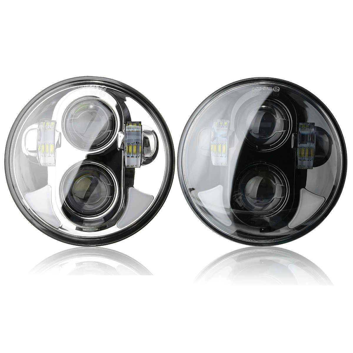 5.75inch Motorcycle Projector LED Hi/Lo Beam Headlight w/ DRL Bulb For Harley