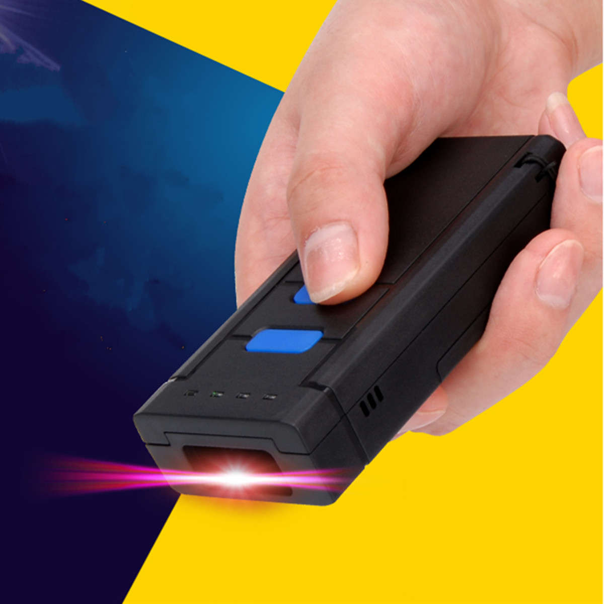 Mini Portable Wireless Bluetooth Barcode Laser Scanner For Apple IOS Android UPC