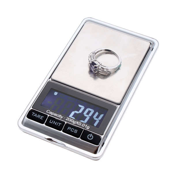 200g x 0.01g Digital Mini Portable Pocket Jewelry Weight Balance Scale