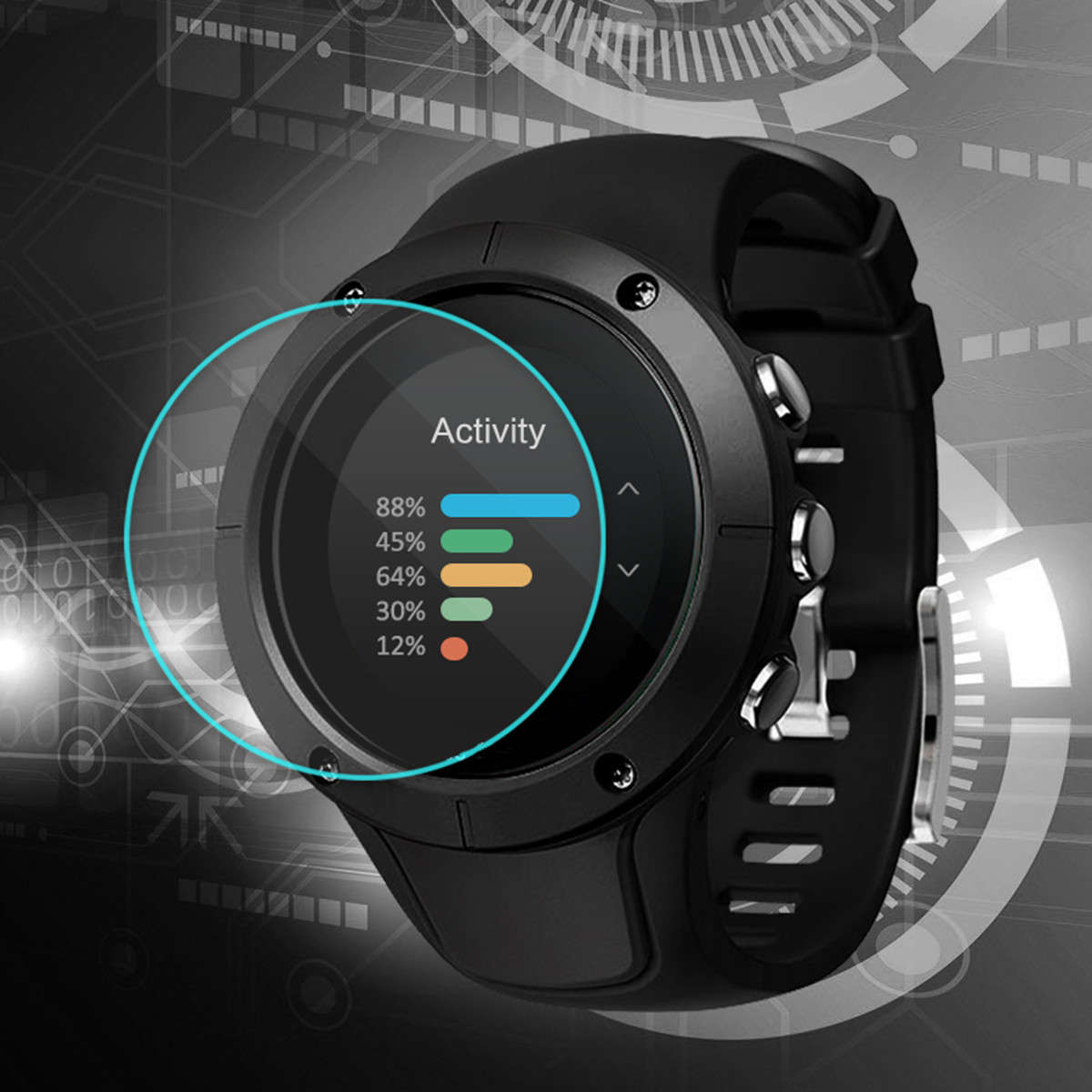 2.5D 9H-Hardness Tempered Glass Film Guard for Suunto Spartan Trainer Wrist HR