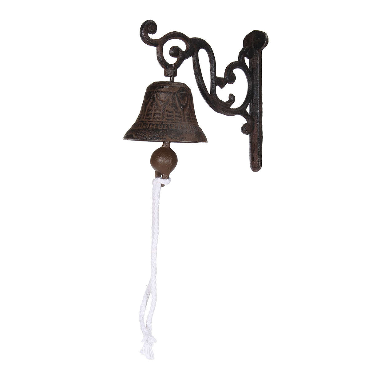 Brown Metal Cast Iron Door Bell Wall Mounted Decoration Vintage Style