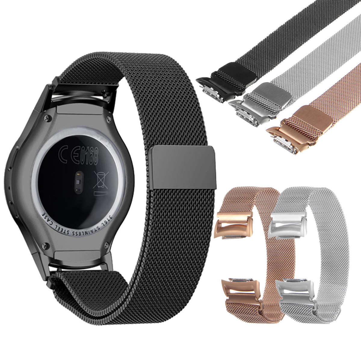 Mesh Milanese Magnetic Bracelet Watch Band For Samsung Galaxy Gear fit 2 SM-R360