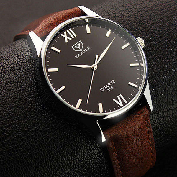 YAZOLE 318 Men Watch Luminous Display Casual Style Clock Quartz Watches