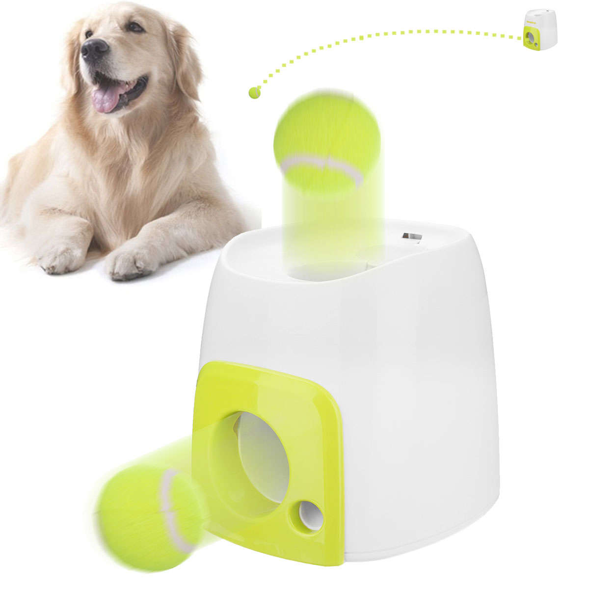 Automatic Pet Dog Launcher Tennis Ball Toys Fetch Thrower Throw Up Hyper Game O