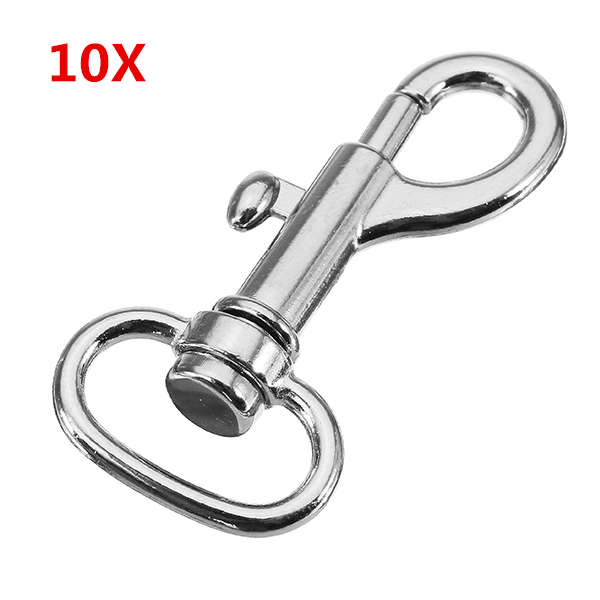 10Pcs 44mm Silver Zinc Alloy Swivel Bolt Snap Hook Trigger Clip Clasp with 16mm