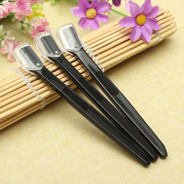 3pcs Makeup Face Razor Trimmer Eyebrow Shaver Blade Hair Remover Tool