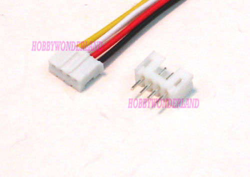 Excellway¿¿ 10 Sets Mini JST 2.0mm PH 4Pin 26AWG Male Female Connector Plug Wir