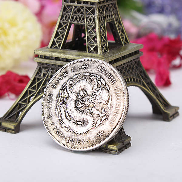 Ancient Chinese Dragon Coins Qing Dynasty Old Silver Imitation Coins
