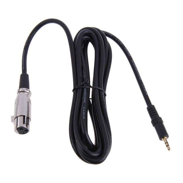 3M NI5L XLR 3 Pin Female to Right Angle 1/8 XLR3F to Right Angle 3.5MM Micropho