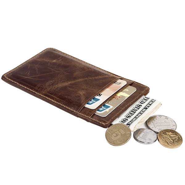 Men RFID Blocking Secure Card Holder Thinnest Credit Card Holder with 4 Card Sl