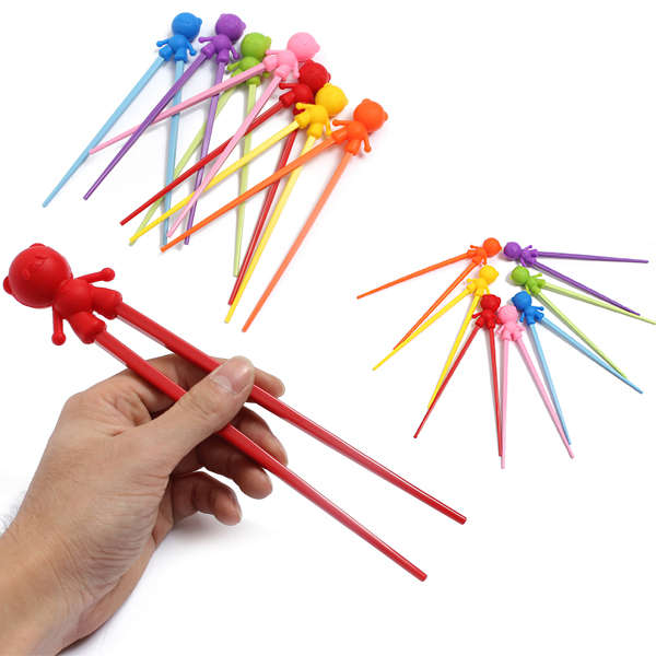 1 Pair Panda Chopsticks Chirdren Kid Beginner Learning Training Helper Meal Too