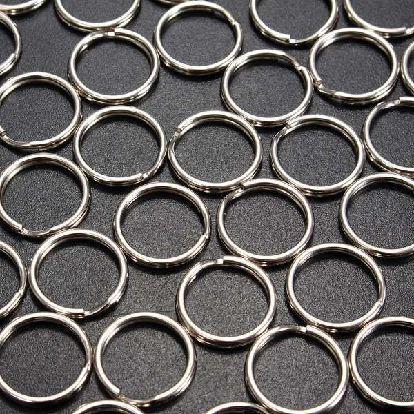 50pcs Split Keyring Key Ring Chain Link Loop Pocket Photo Clasps Connectors