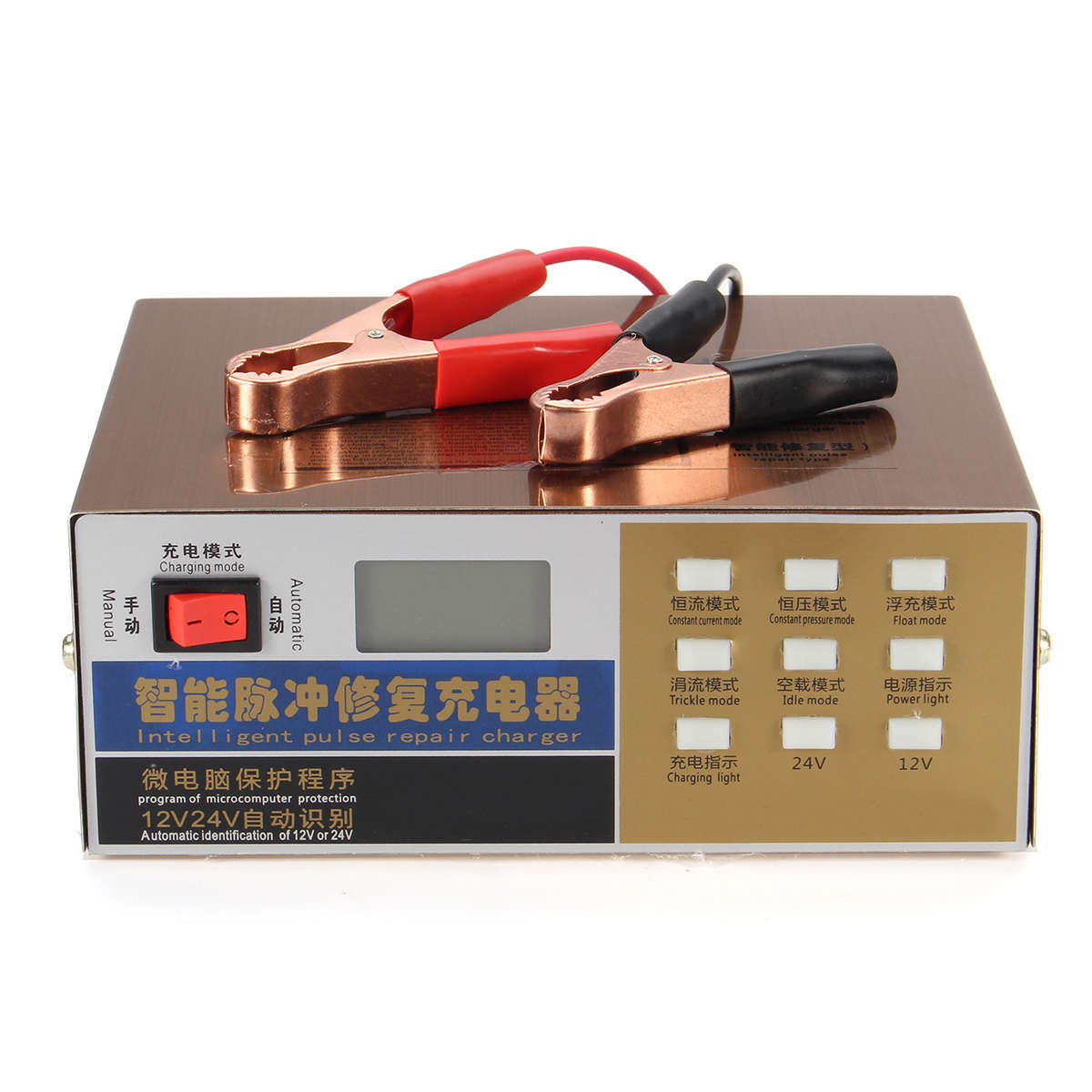 12V/24V 110/220V Automatic Electric Car Motorcycle Battery Charger Intelligent