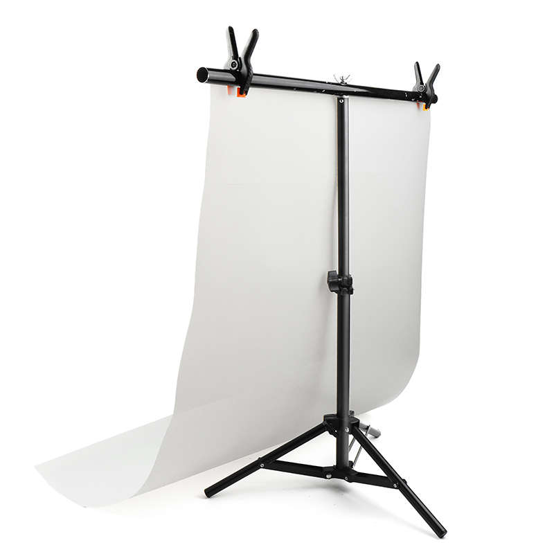 Studio Backdrop Stand T- Frame Light Stand with Clamp